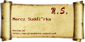 Mercz Sudárka névjegykártya